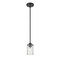 Z-Lite Beckett 1 Light Mini Pendant, Matte Black And Clear Seedy 492MP-MB - alternate 1
